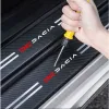Naklejki Ochronne na Progi Dacia – Carbon Look z Logo DACIA - zestaw 4 sztuk